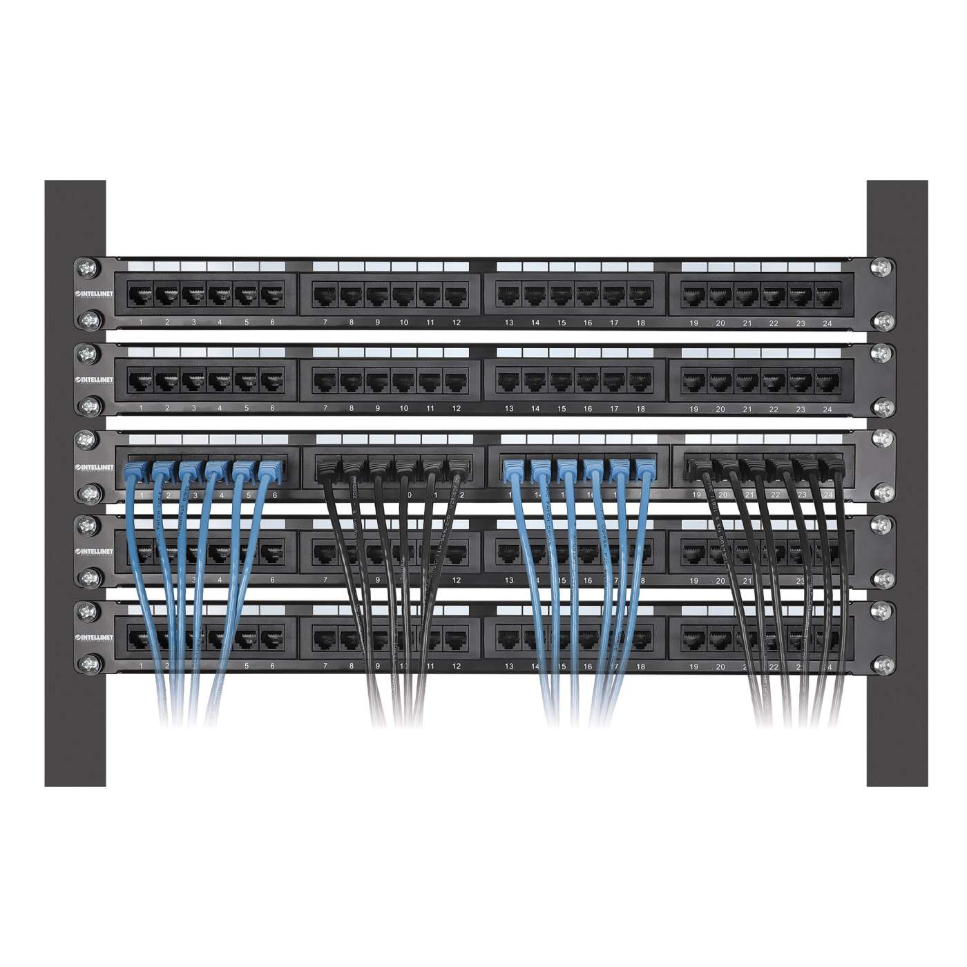 Paquete de 10 cables patch slim Cat8.1 U/FTP, 0.15 m, negro Image 6