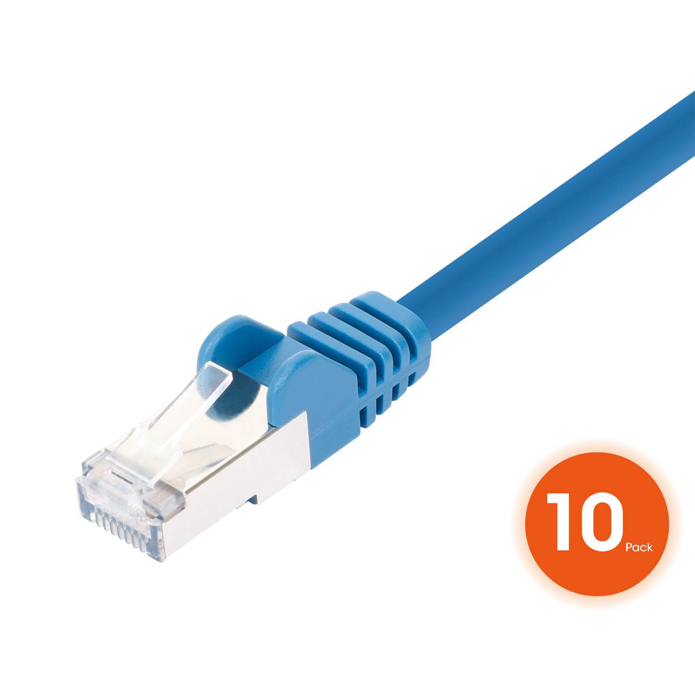 Paquete de 10 cables patch slim Cat8.1 U/FTP, 0.15 m, azul Image 3