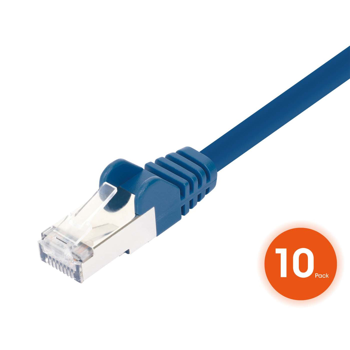 Paquete de 10 cables patch slim Cat8.1 U/FTP, 0.15 m, azul Image 3