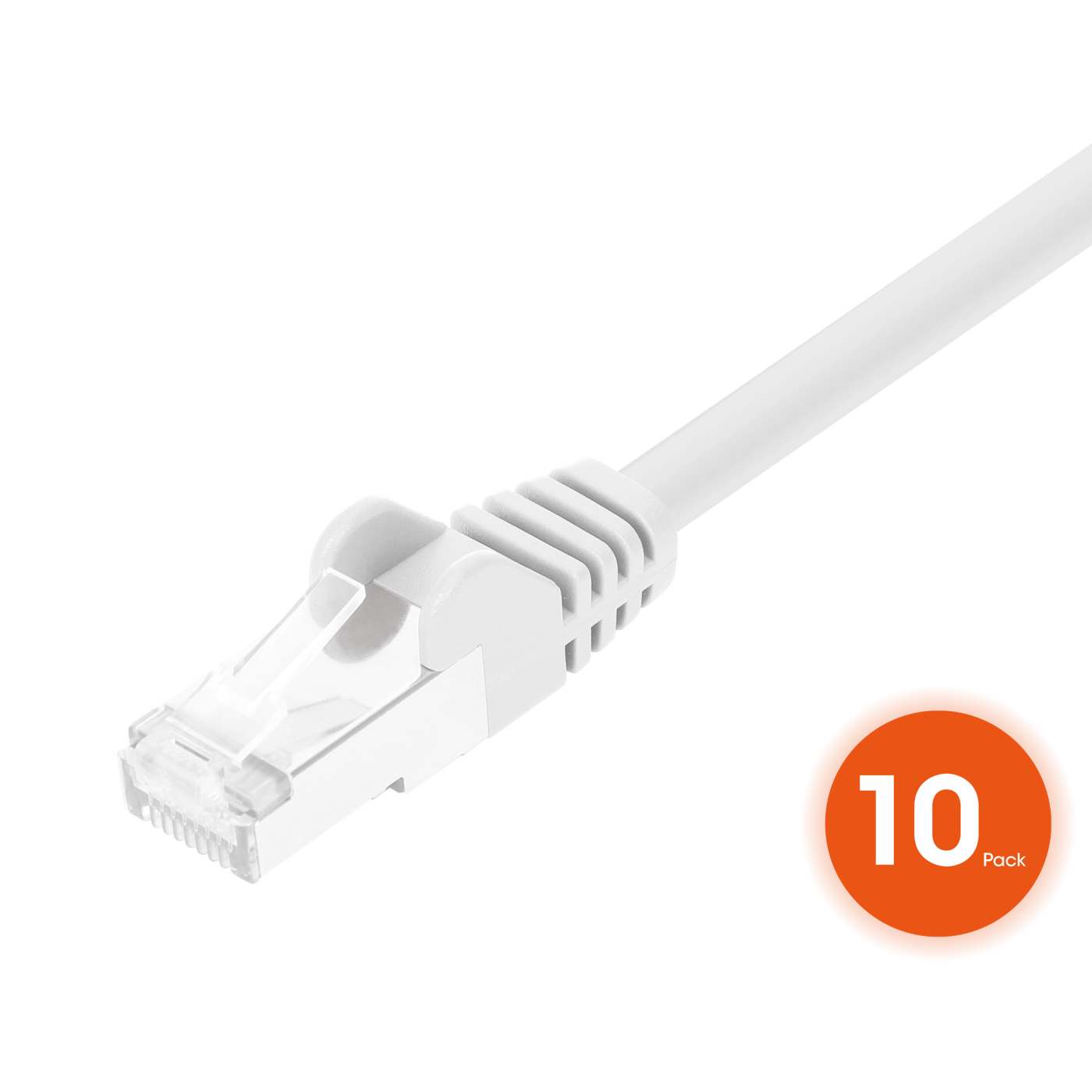 Paquete de 10 cables patch slim Cat8.1 U/FTP, 0.15 m, blanco Image 3