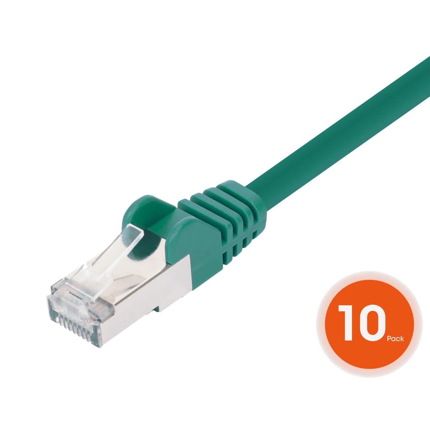 Paquete de 10 cables patch slim Cat8.1 U/FTP, 2 m, verde Image 3