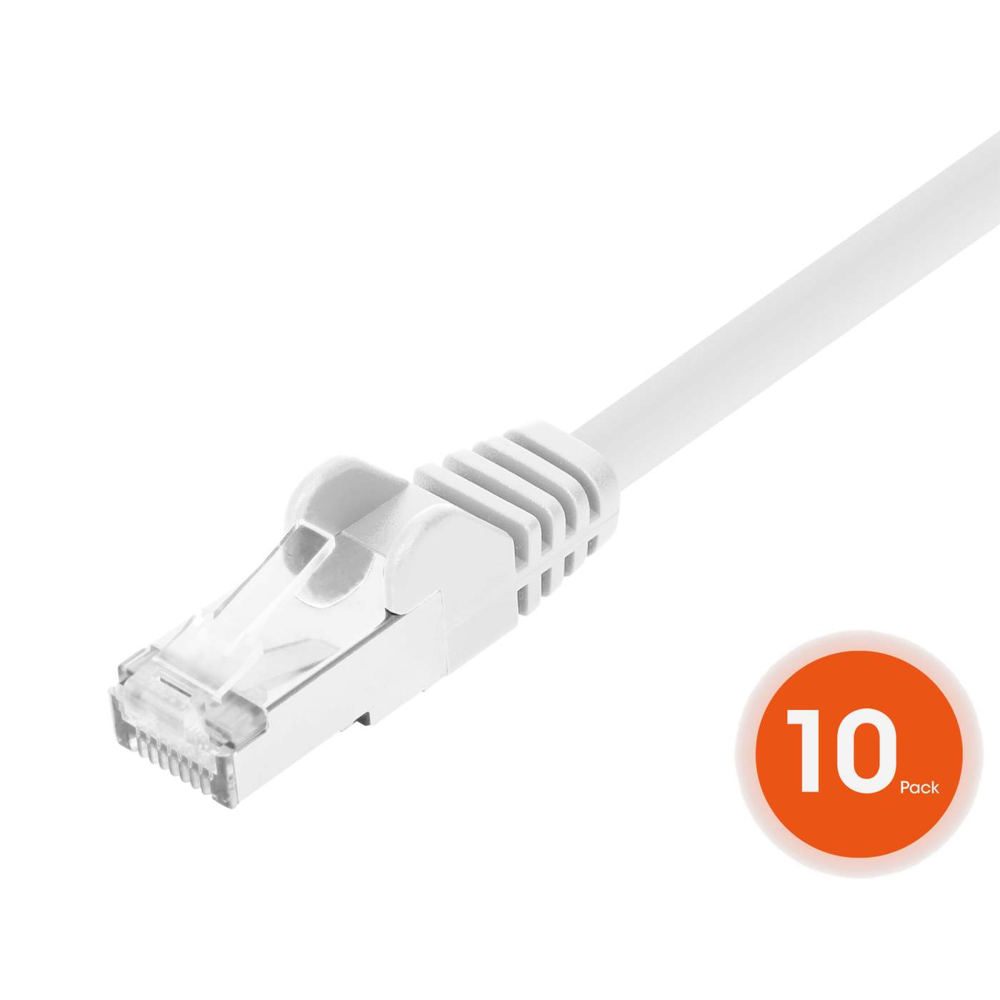 Paquete de 10 cables patch slim Cat8.1 U/FTP, 2 m, blanco Image 4