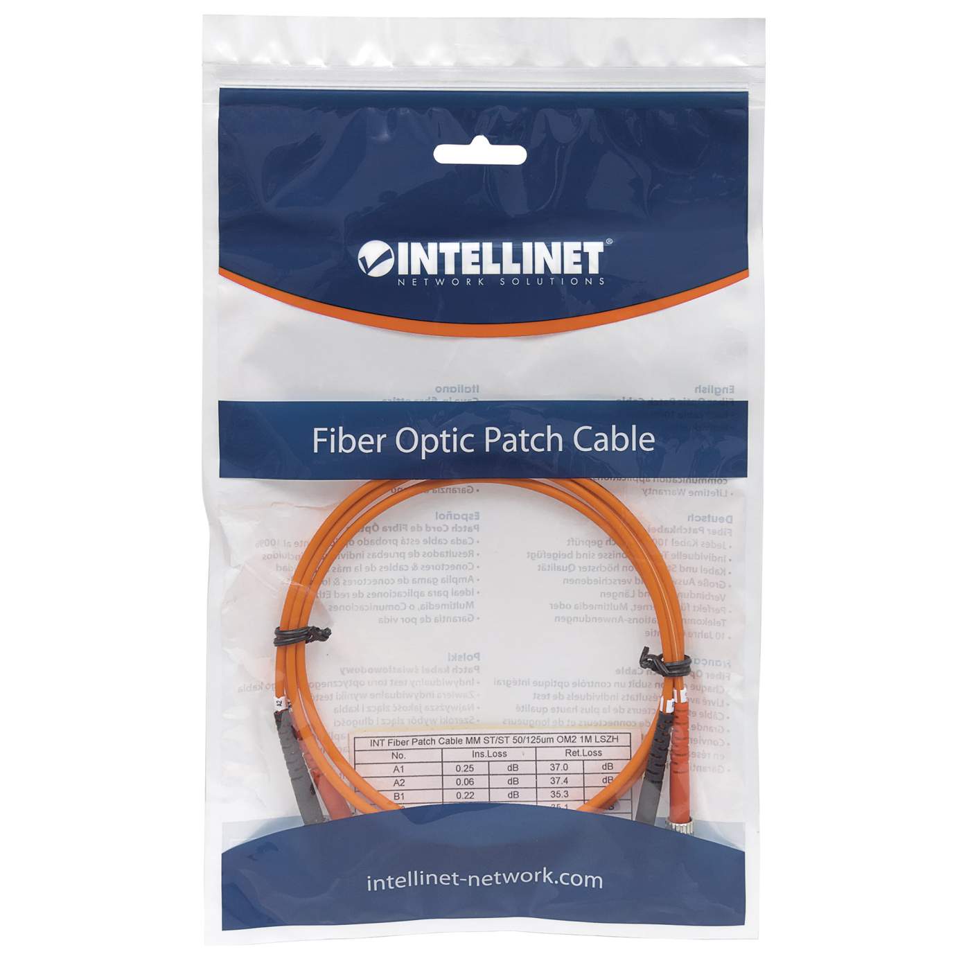 Cable de conexión de fibra óptica, dúplex, multimodo Packaging Image 2