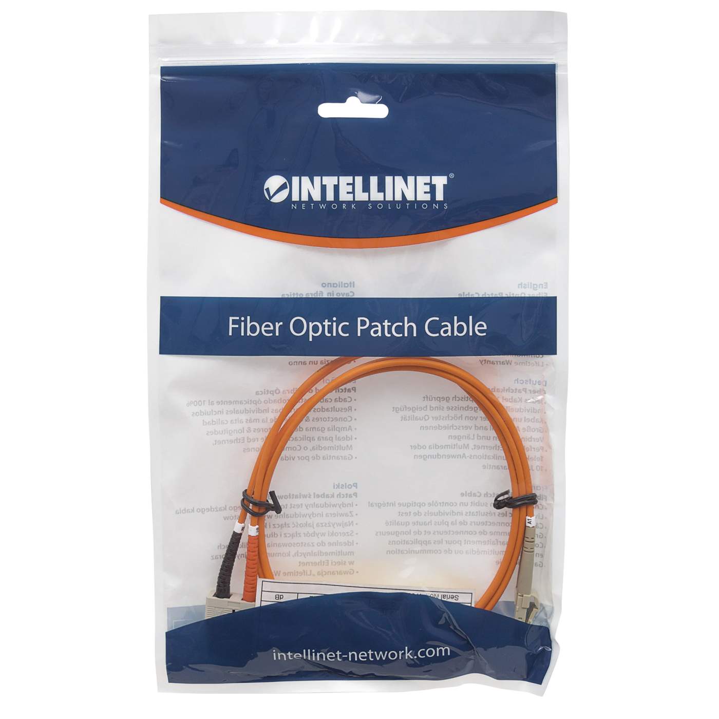 Cable de conexión de fibra óptica, dúplex, multimodo Packaging Image 2