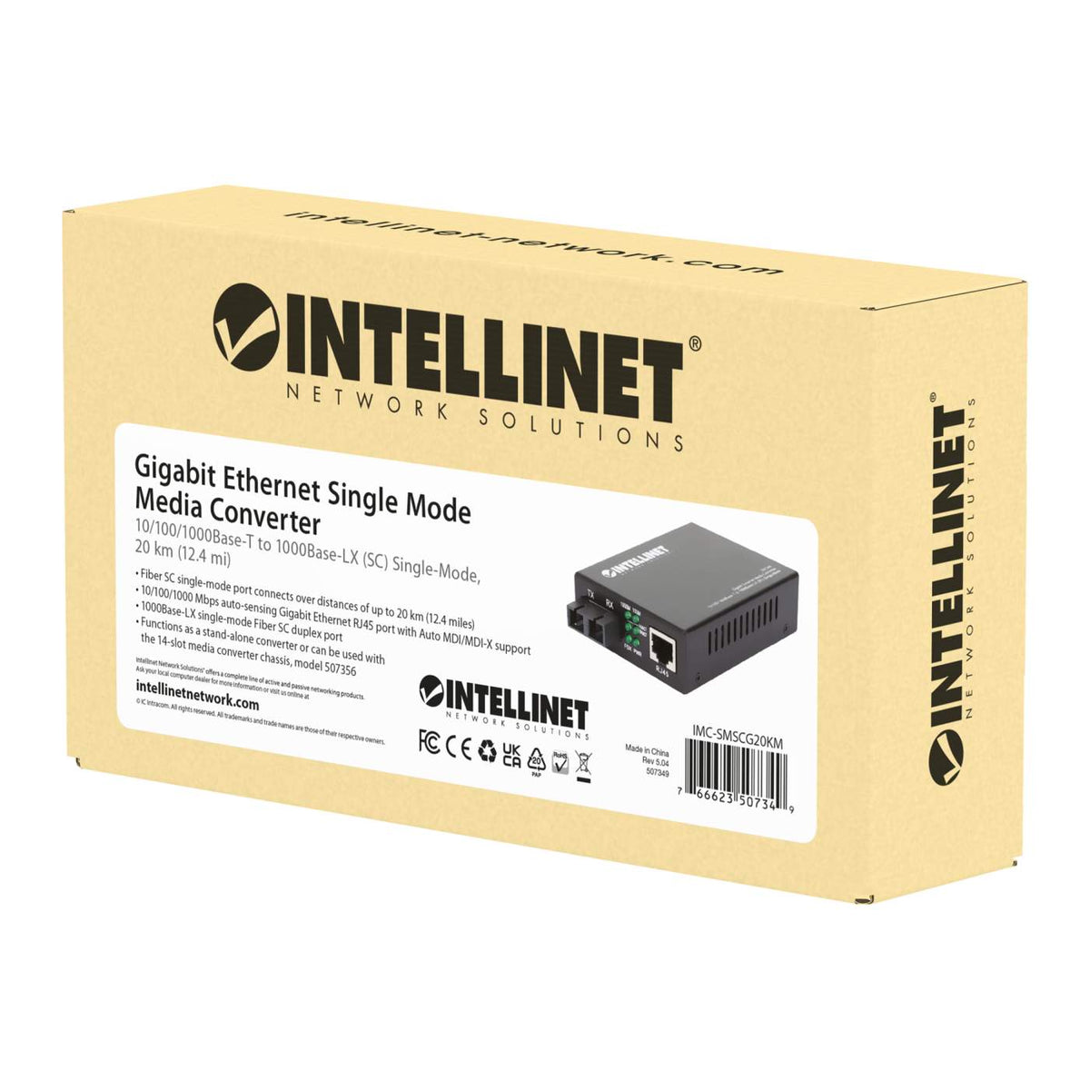 Convertidor de medios mono-modo Gigabit Ethernet Packaging Image 2