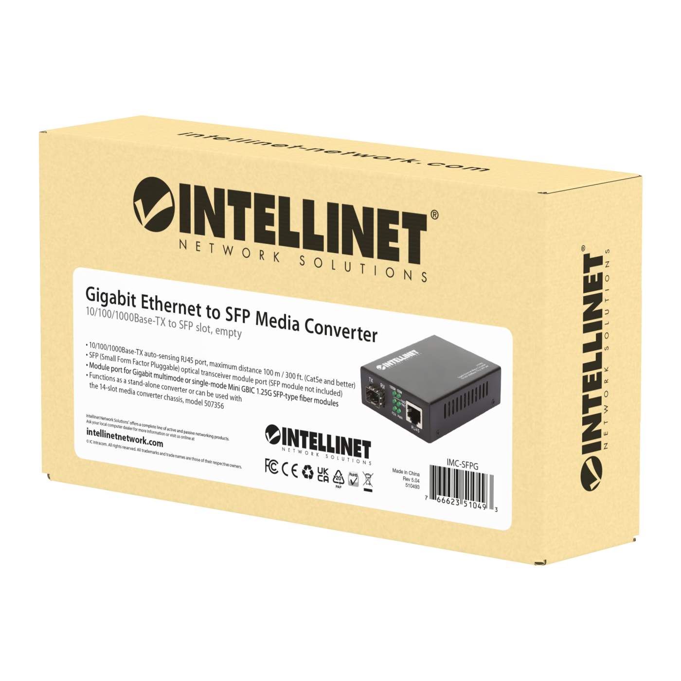 Convertidor de Medios Gigabit Ethernet a SFP Packaging Image 2