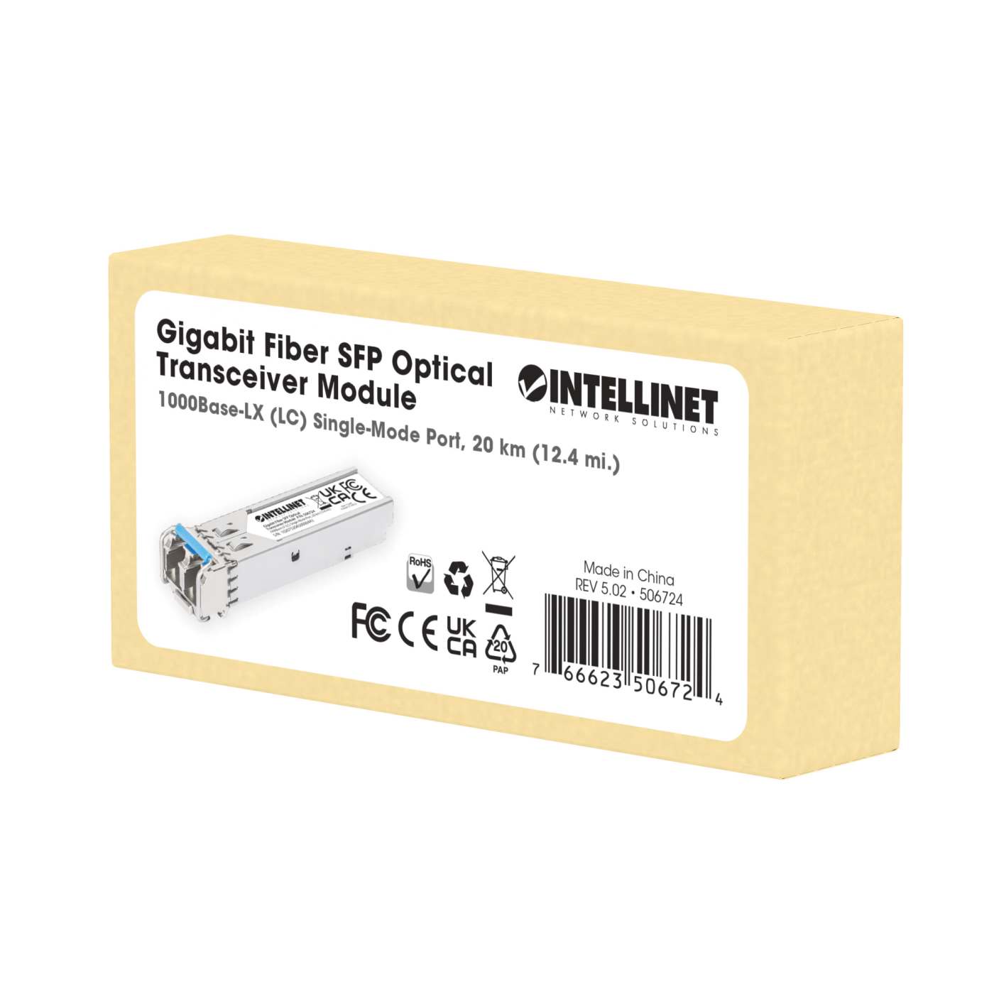 Módulo Transceptor SFP Gigabit de Fibra Óptica Packaging Image 2