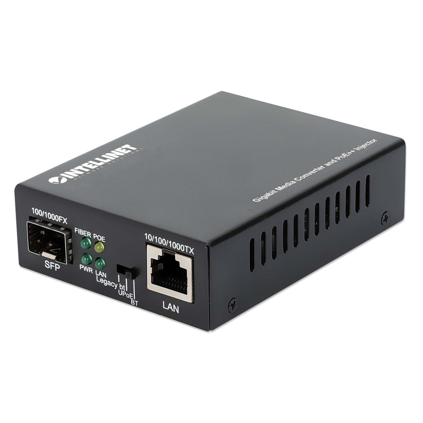 Convertidor de Medios Gigabit e Inyector PoE++ Image 1