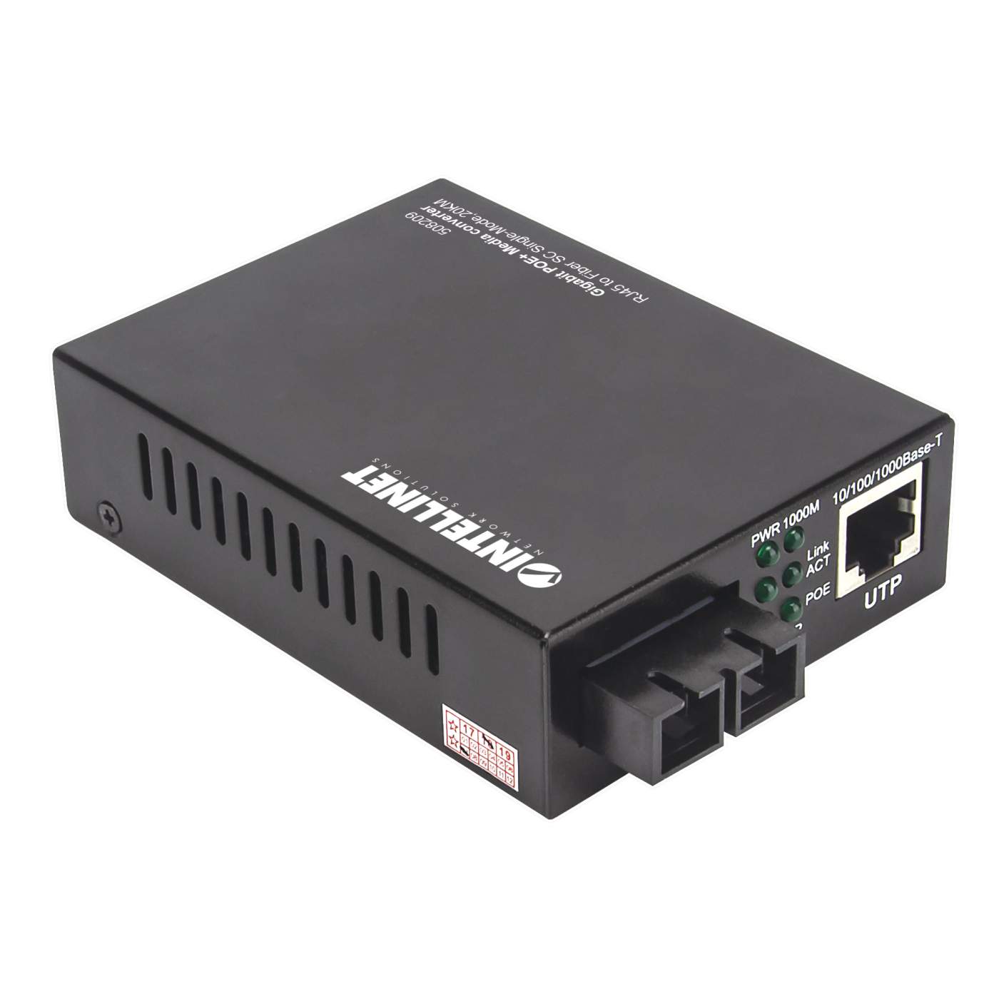 Convertidor de medios PoE+ Gigabit Image 3