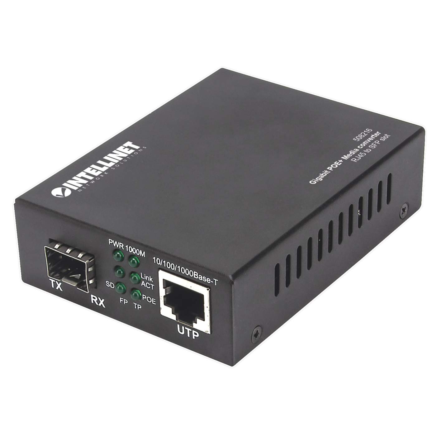 Convertidor de medios Gigabit PoE+ Image 1