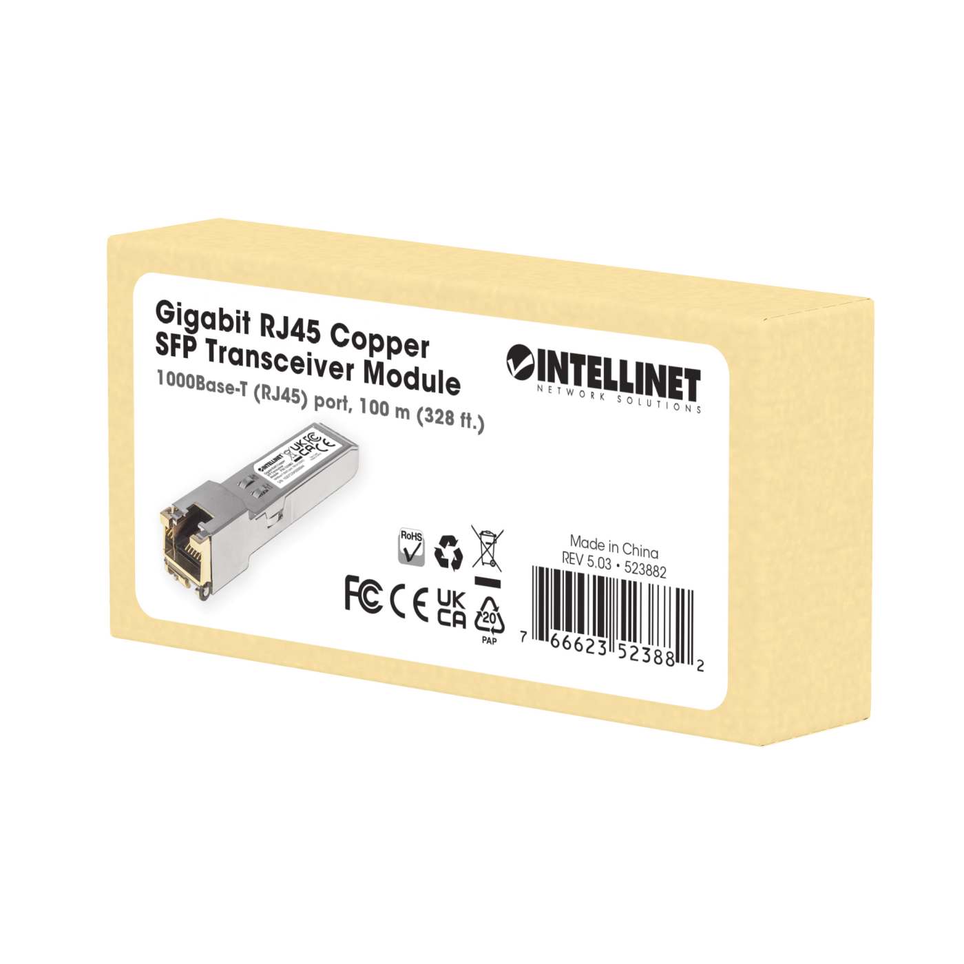 Módulo Transceptor SFP Gigabit RJ45 de Cobre Packaging Image 2