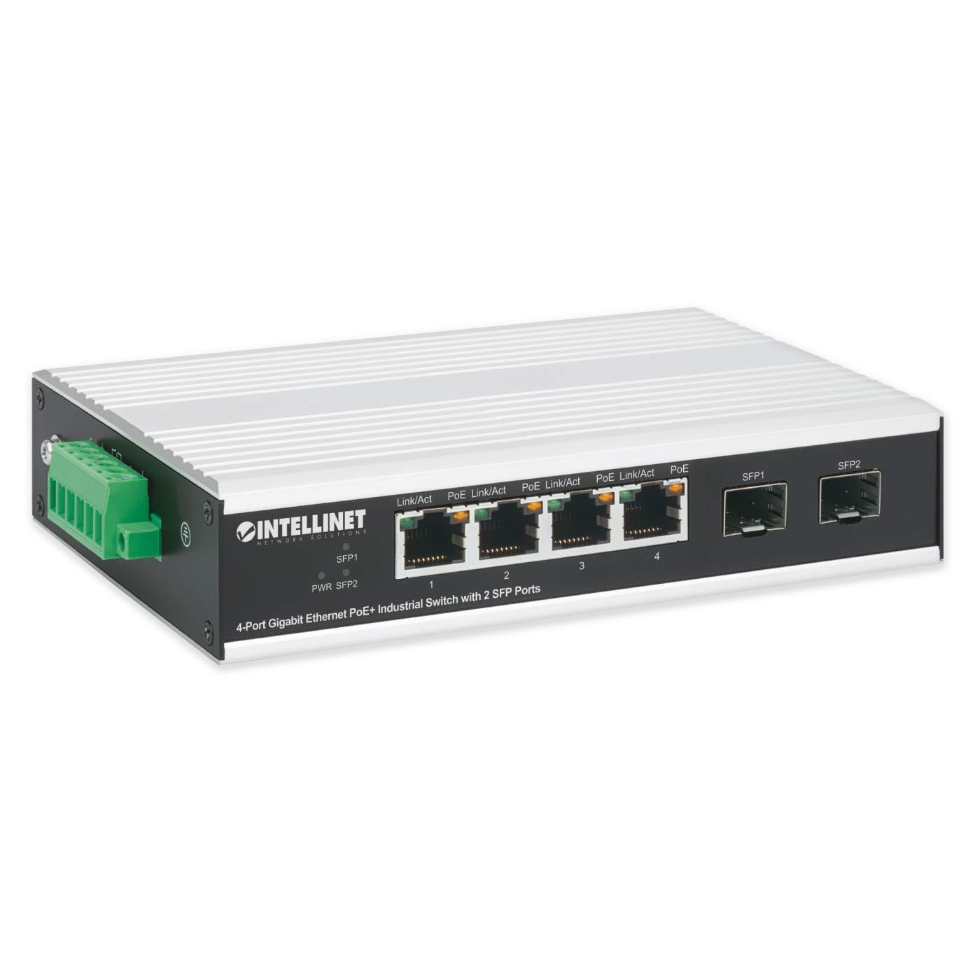 Switch industrial PoE+ con 4 puertos Gigabit Ethernet + 2 SFP Image 3