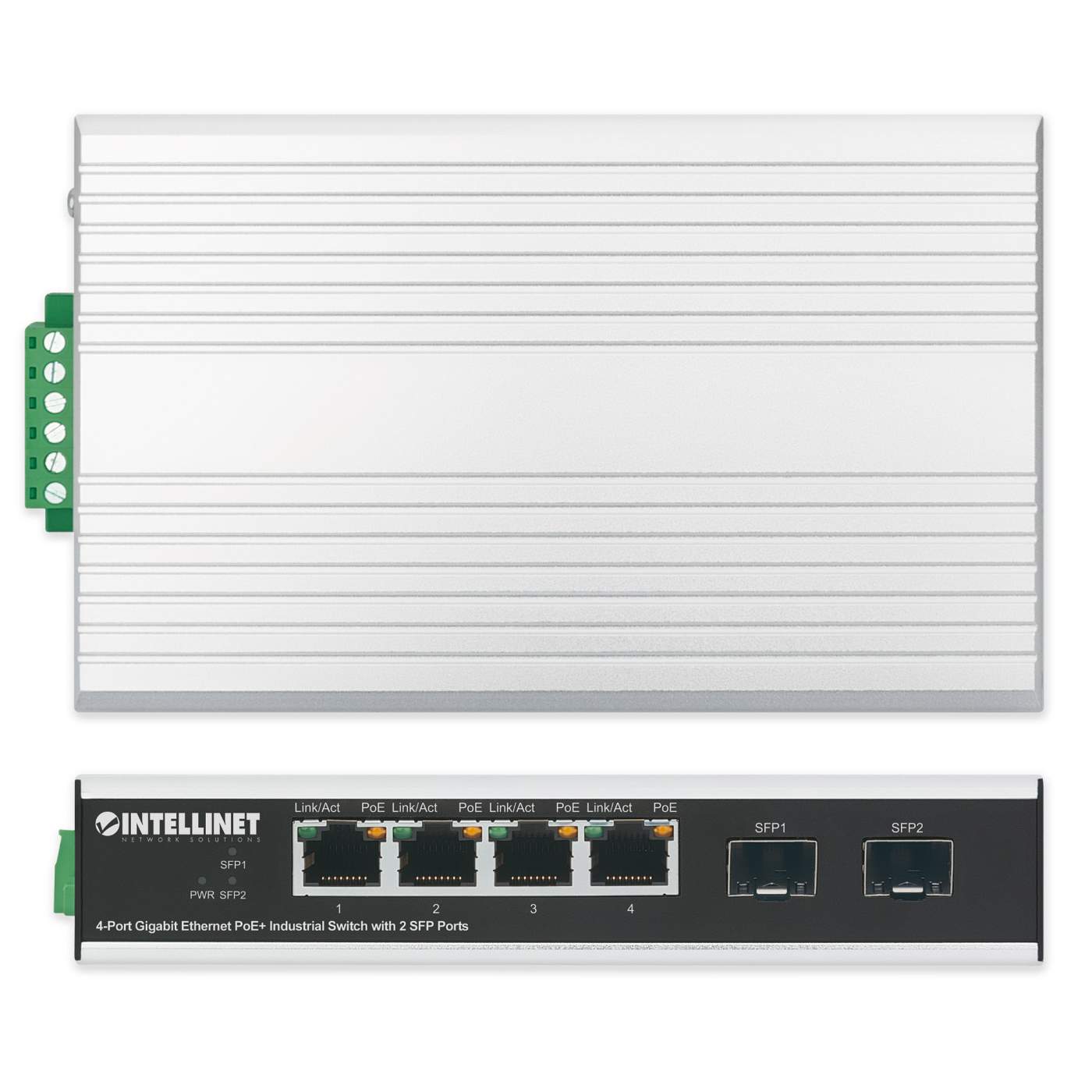 Switch industrial PoE+ con 4 puertos Gigabit Ethernet + 2 SFP Image 6