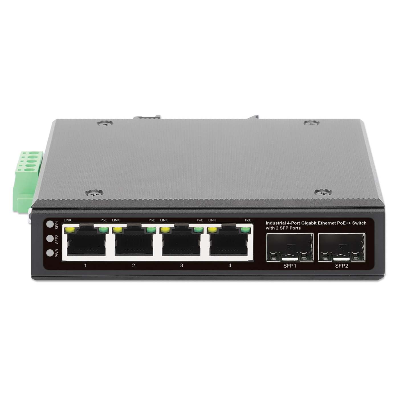 Switch Industrial Gigabit con 4 puertos PoE++ y 2 puertos SFP Image 4