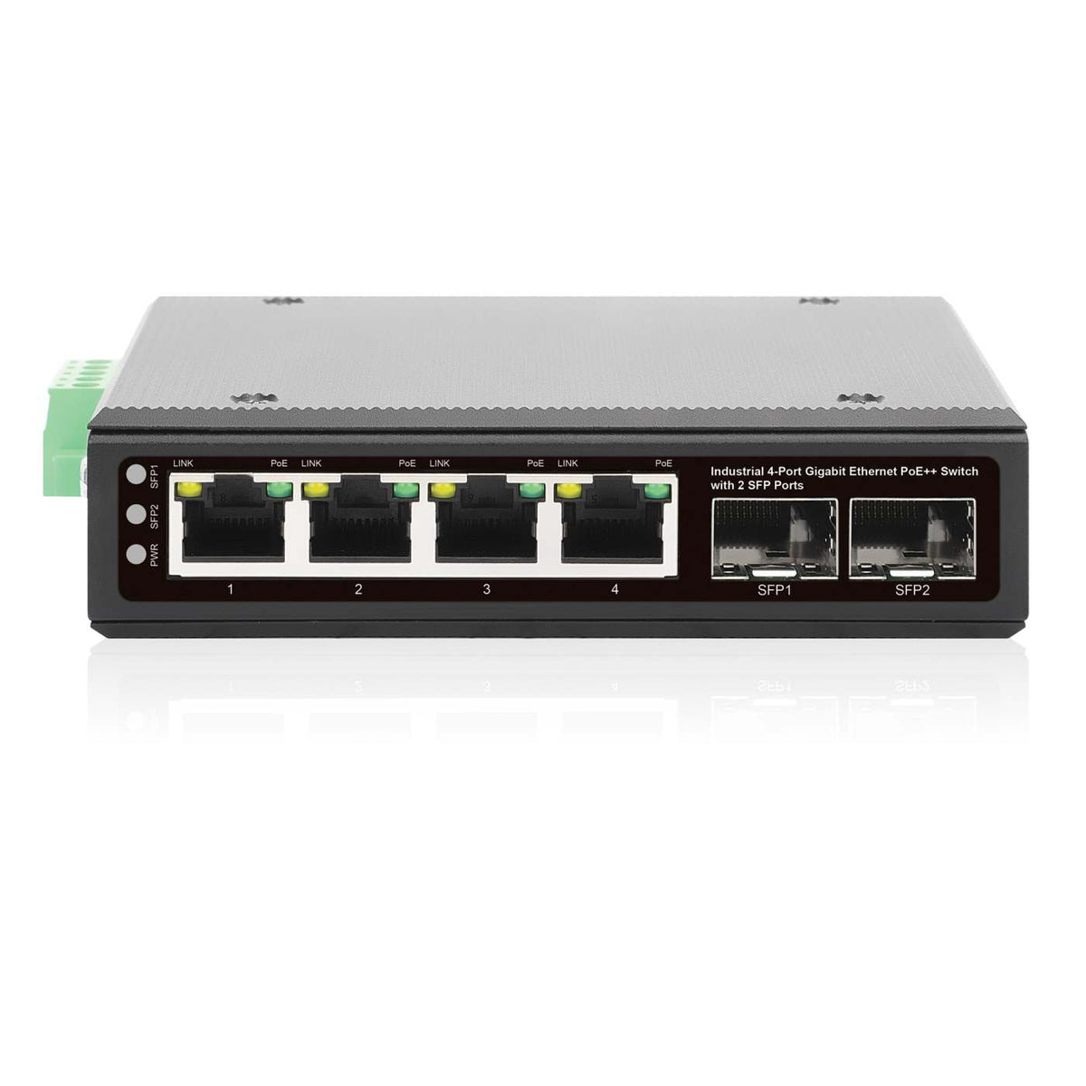 Switch Industrial Gigabit con 4 puertos PoE++ y 2 puertos SFP Image 7