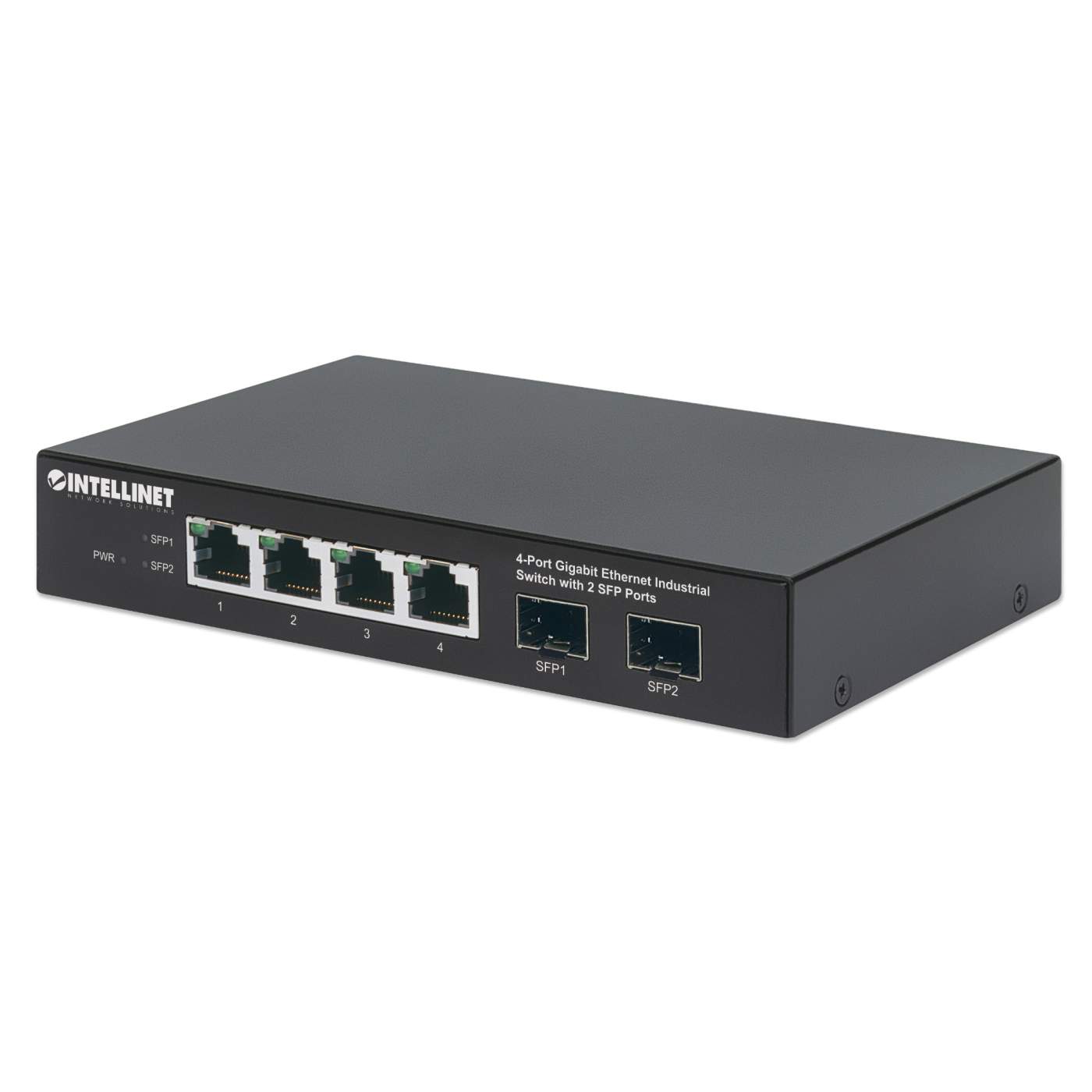 Switch industrial con 4 puertos Gigabit Ethernet + 2 SFP Image 1