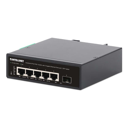 Switch Industrial PoE+ Gigabit con 5 puertos Ethernet y 1 SFP Uplink Image 2