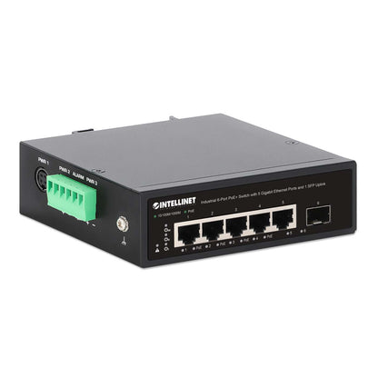 Switch Industrial PoE+ Gigabit con 5 puertos Ethernet y 1 SFP Uplink Image 3