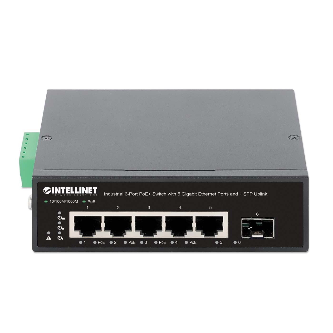 Switch Industrial PoE+ Gigabit con 5 puertos Ethernet y 1 SFP Uplink Image 4