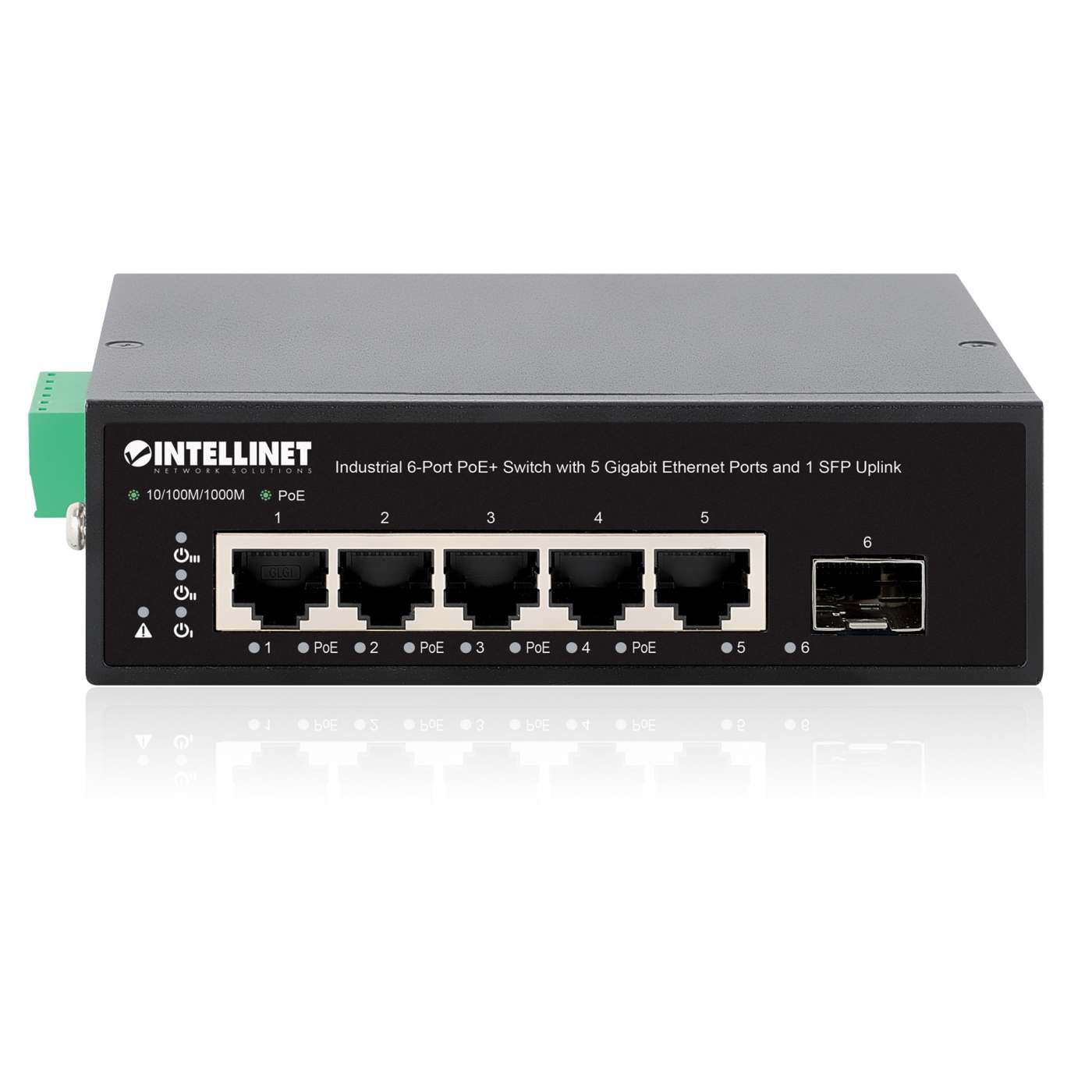 Switch Industrial PoE+ Gigabit con 5 puertos Ethernet y 1 SFP Uplink Image 6