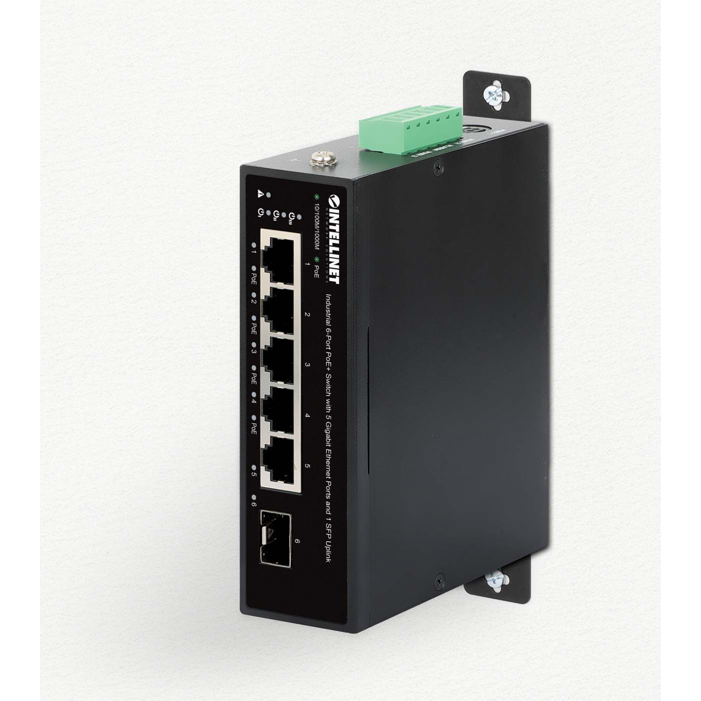 Switch Industrial PoE+ Gigabit con 5 puertos Ethernet y 1 SFP Uplink Image 9