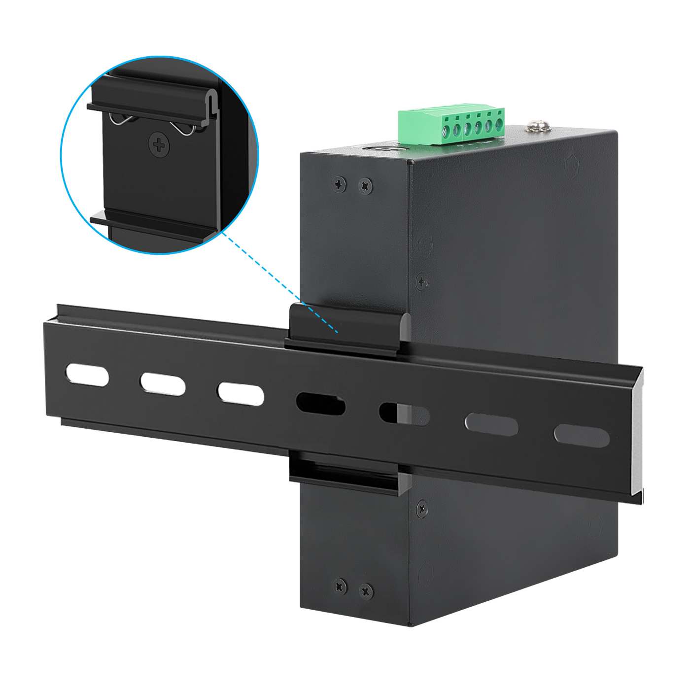 Switch Industrial PoE+ Gigabit con 5 puertos Ethernet y 1 SFP Uplink Image 9