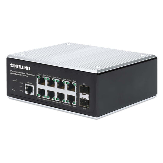 Switch Industrial Administrable L2+ con 8 puertos Gigabit y 2 SFP Image 1