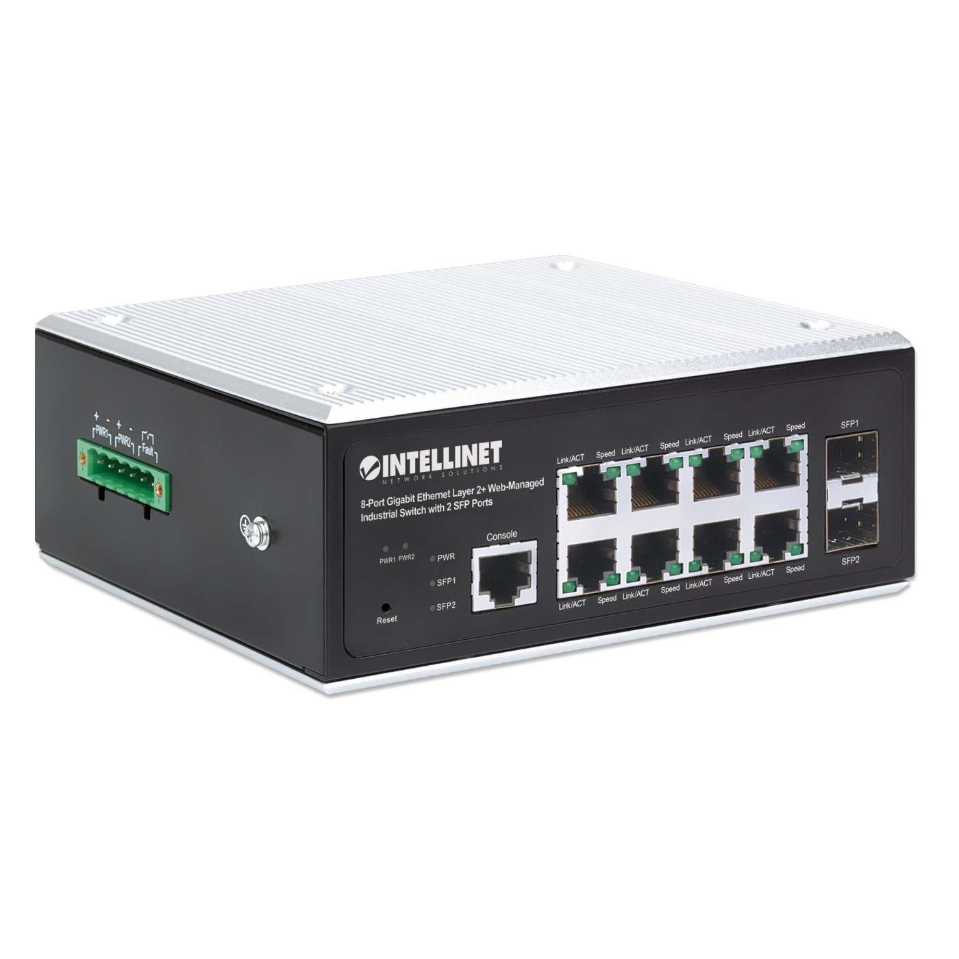 Switch Industrial Administrable L2+ con 8 puertos Gigabit y 2 SFP Image 3