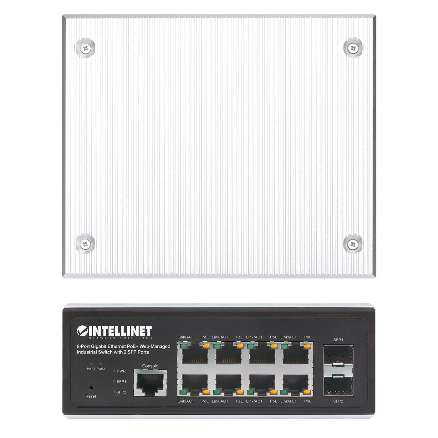 Switch industrial PoE+ con 8 puertos Gigabit Ethernet administrado por Web con 2 puertos SFP Image 6
