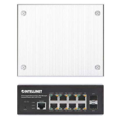 Switch industrial PoE+ con 8 puertos Gigabit Ethernet administrado por Web con 2 puertos SFP Image 6