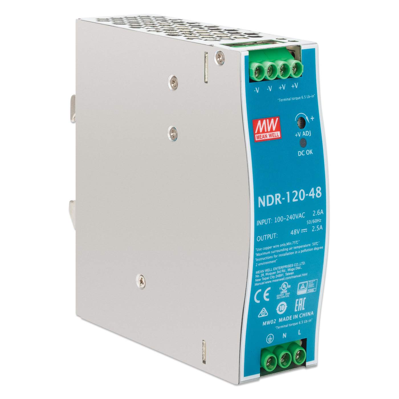 Fuente de alimentación industrial para montaje en carril DIN - 120 W Image 2