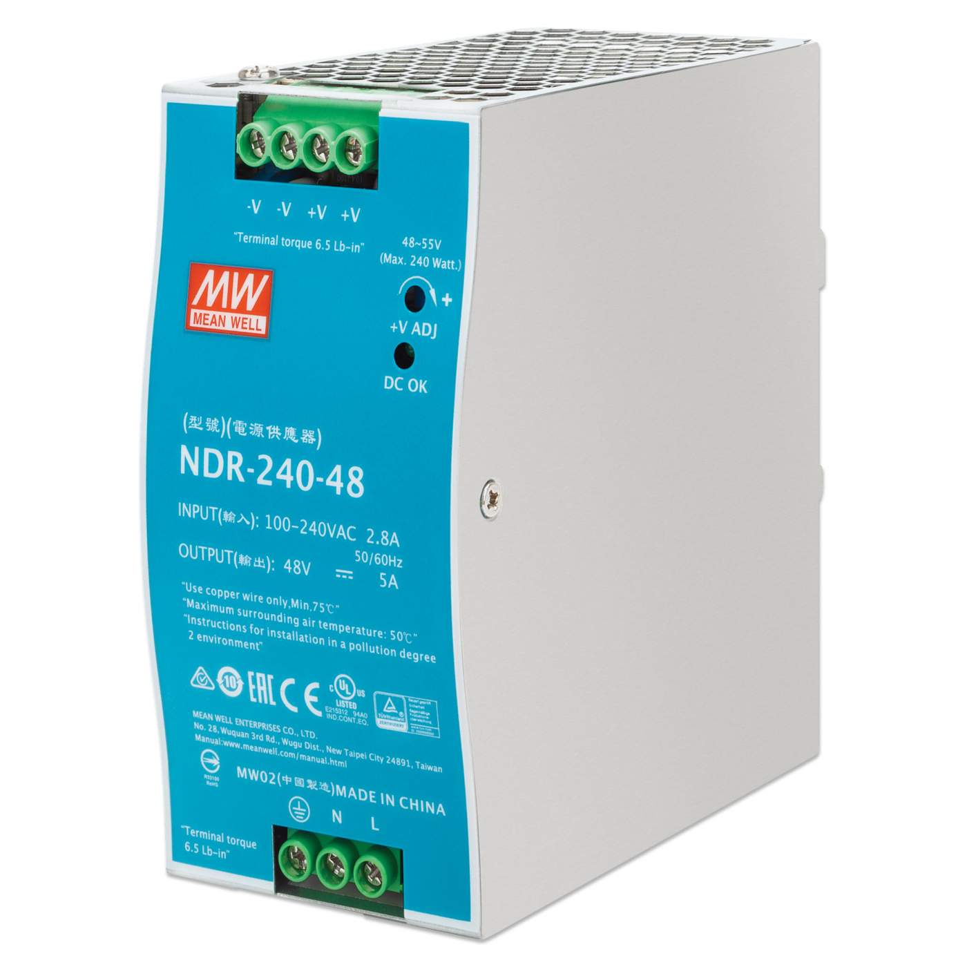 Fuente de alimentación industrial para montaje en carril DIN - 240 W Image 1