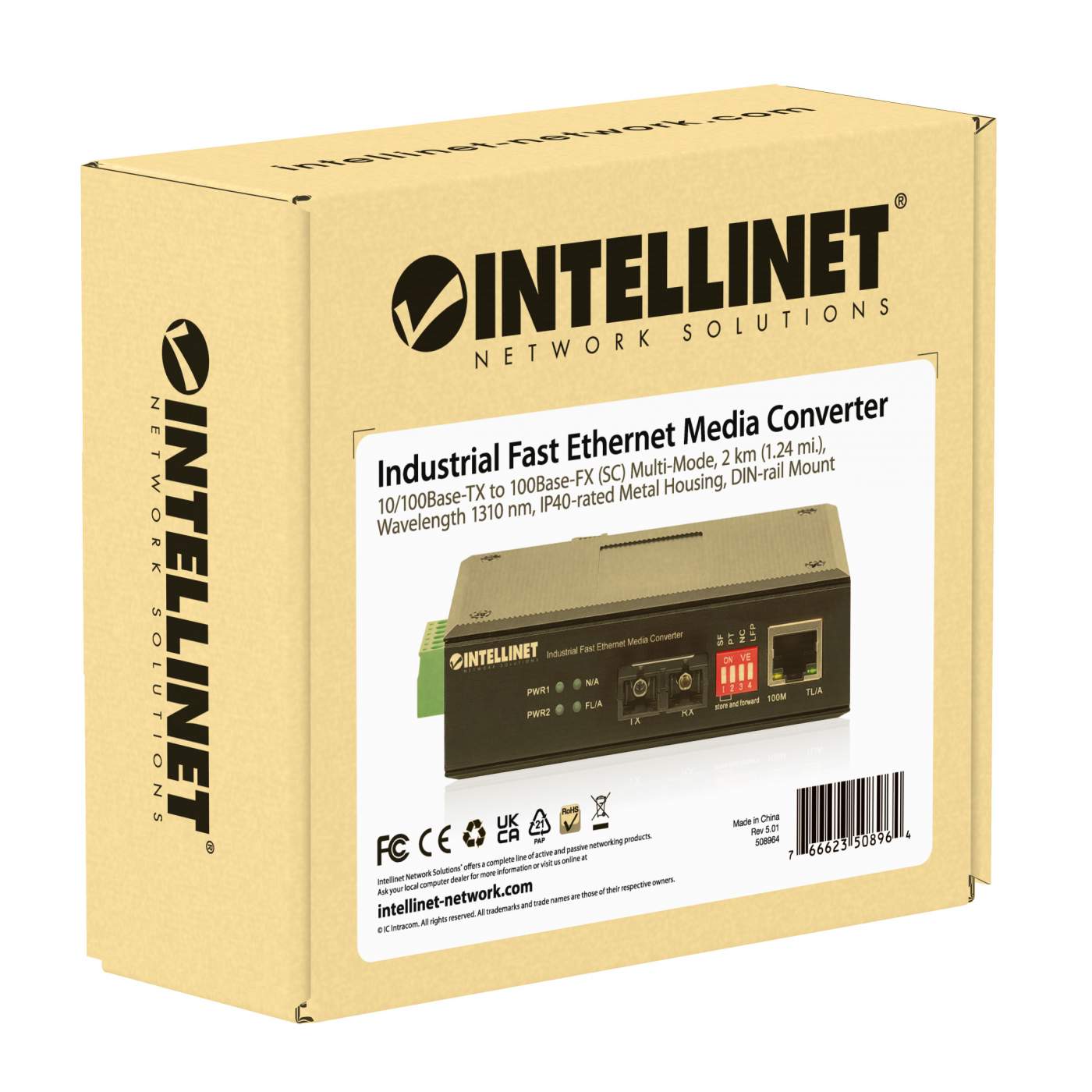 Convertidor de Medios Industrial Fast Ethernet Packaging Image 2