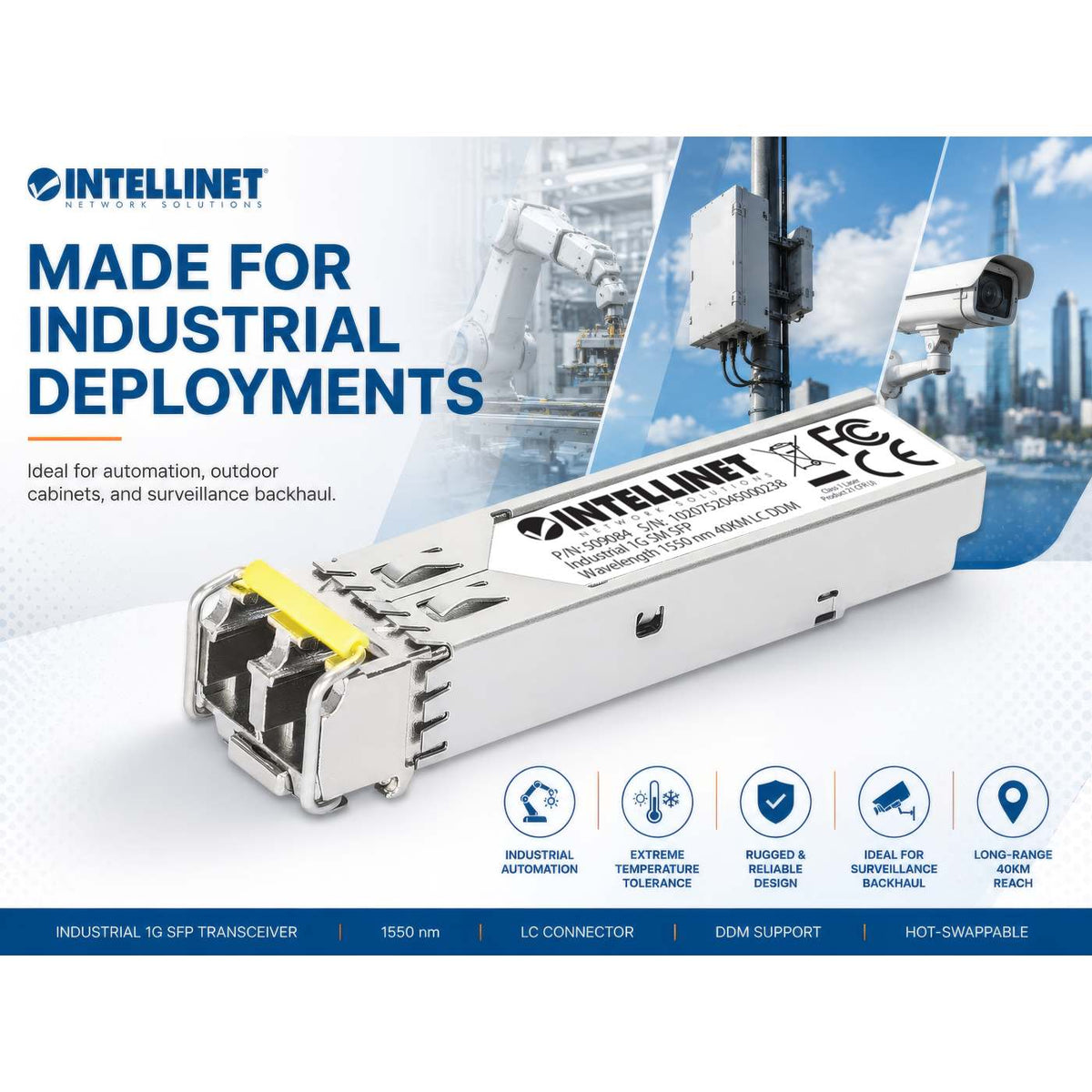 Módulo Transceptor Óptico Industrial SFP Gigabit Image 7