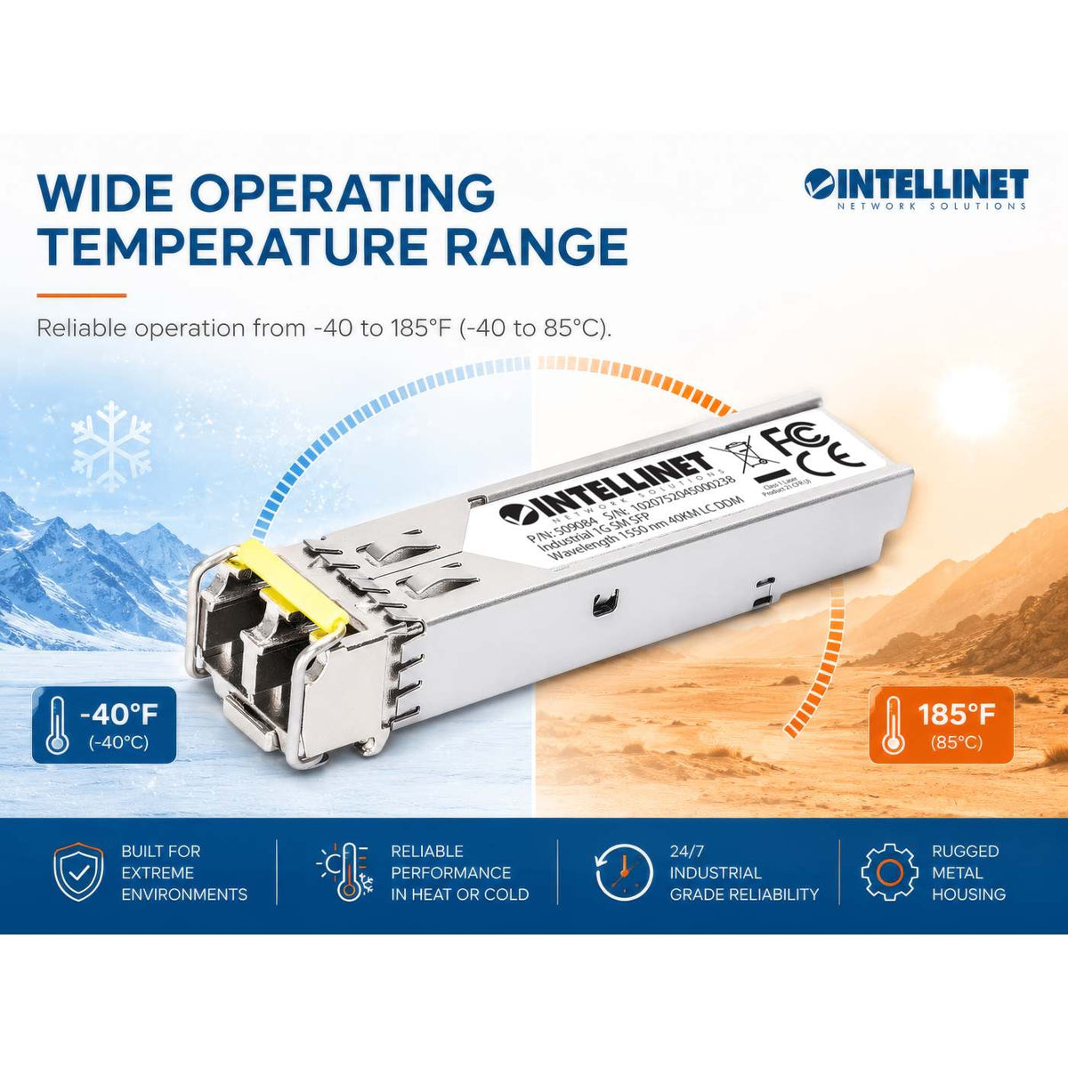 Módulo Transceptor Óptico Industrial SFP Gigabit Image 8