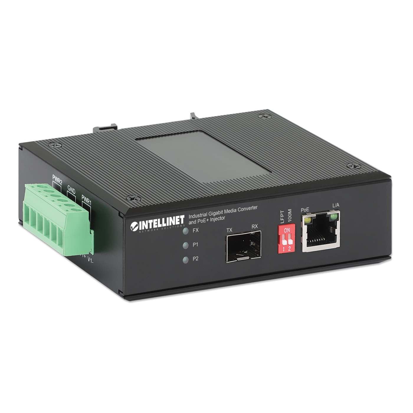 Convertidor de Medios Industrial Gigabit e Inyector PoE+ Image 4