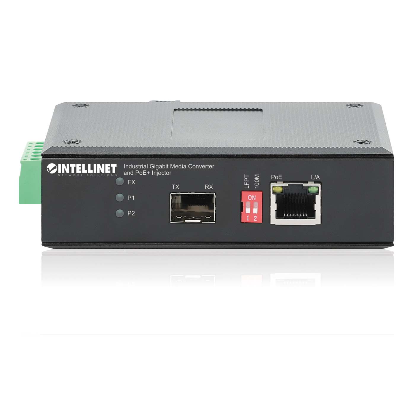 Convertidor de Medios Industrial Gigabit e Inyector PoE+ Image 7