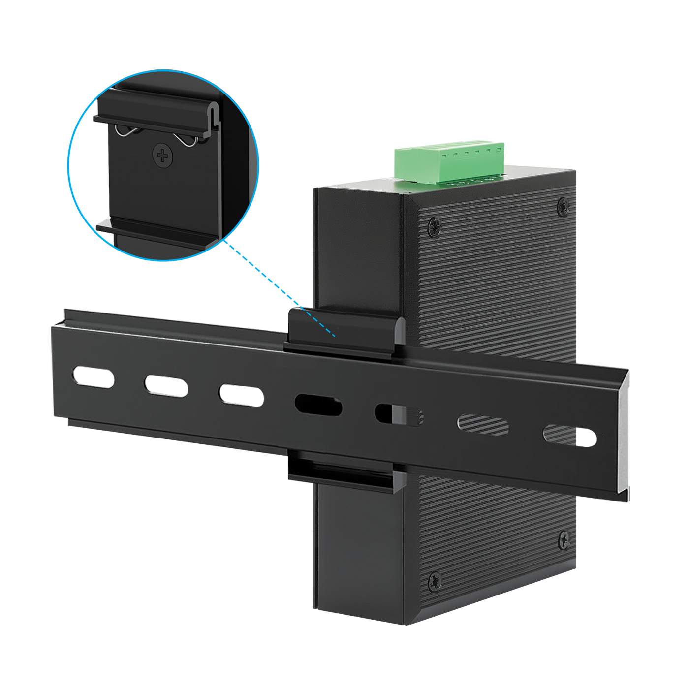 Convertidor de Medios Industrial Gigabit e Inyector PoE+ Image 9