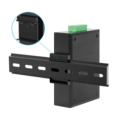 Convertidor de Medios Industrial Gigabit e Inyector PoE+ Image 9