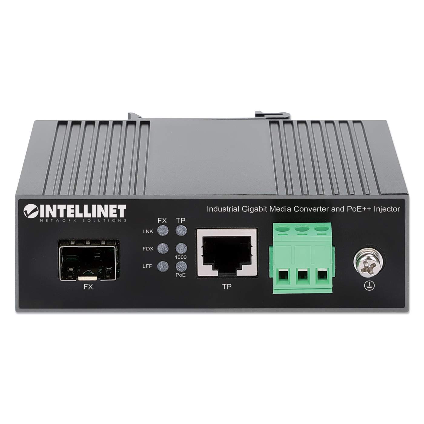 Convertidor de medios Industrial Gigabit e inyector PoE Image 4