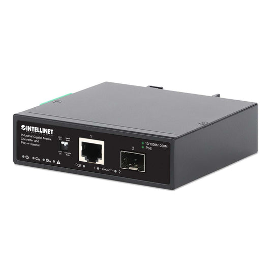 Convertidor de datos Gigabit industrial e inyector PoE Image 1