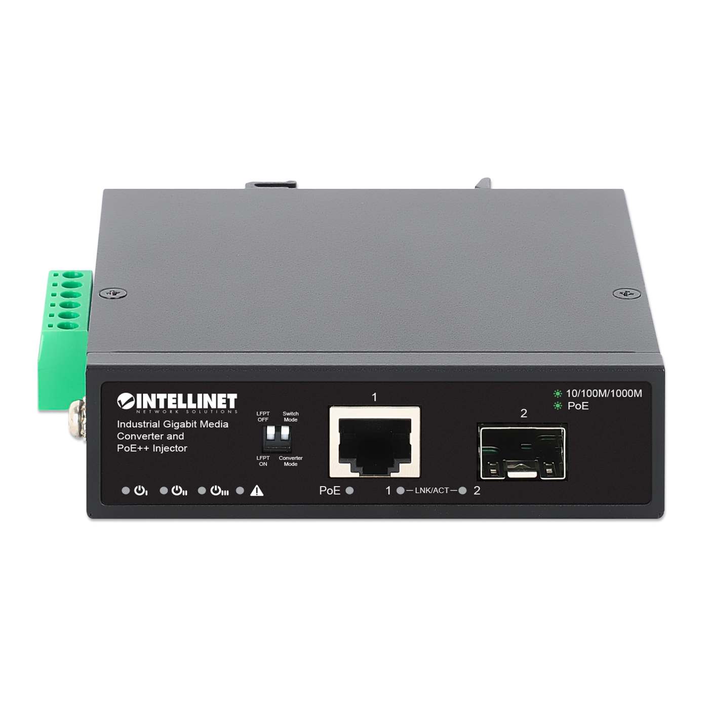 Convertidor de datos Gigabit industrial e inyector PoE Image 4