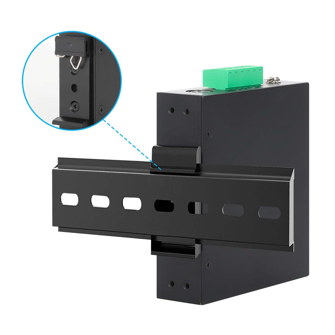 Convertidor de datos Gigabit industrial e inyector PoE Image 7
