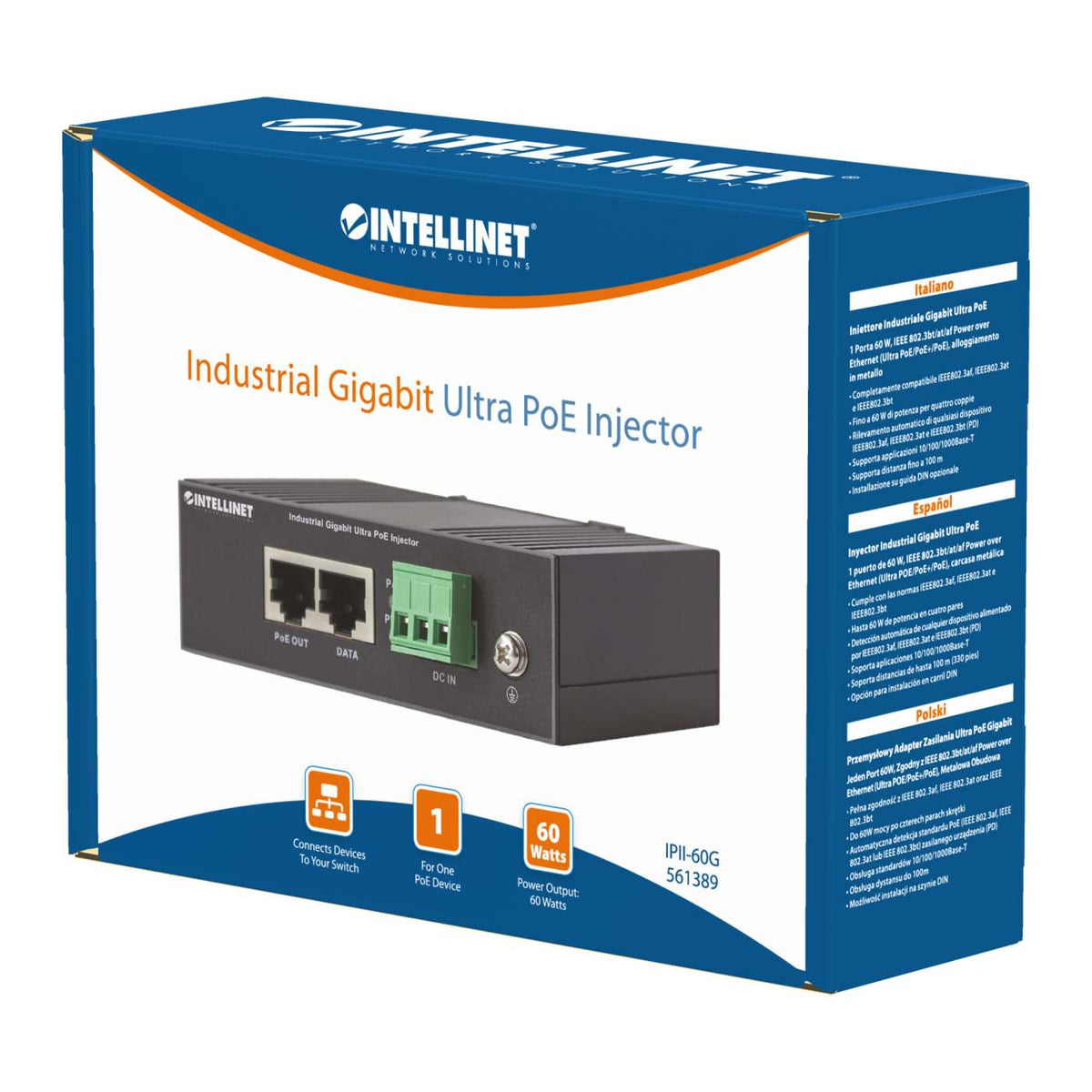 Inyector Industrial Gigabit Ultra PoE Packaging Image 2