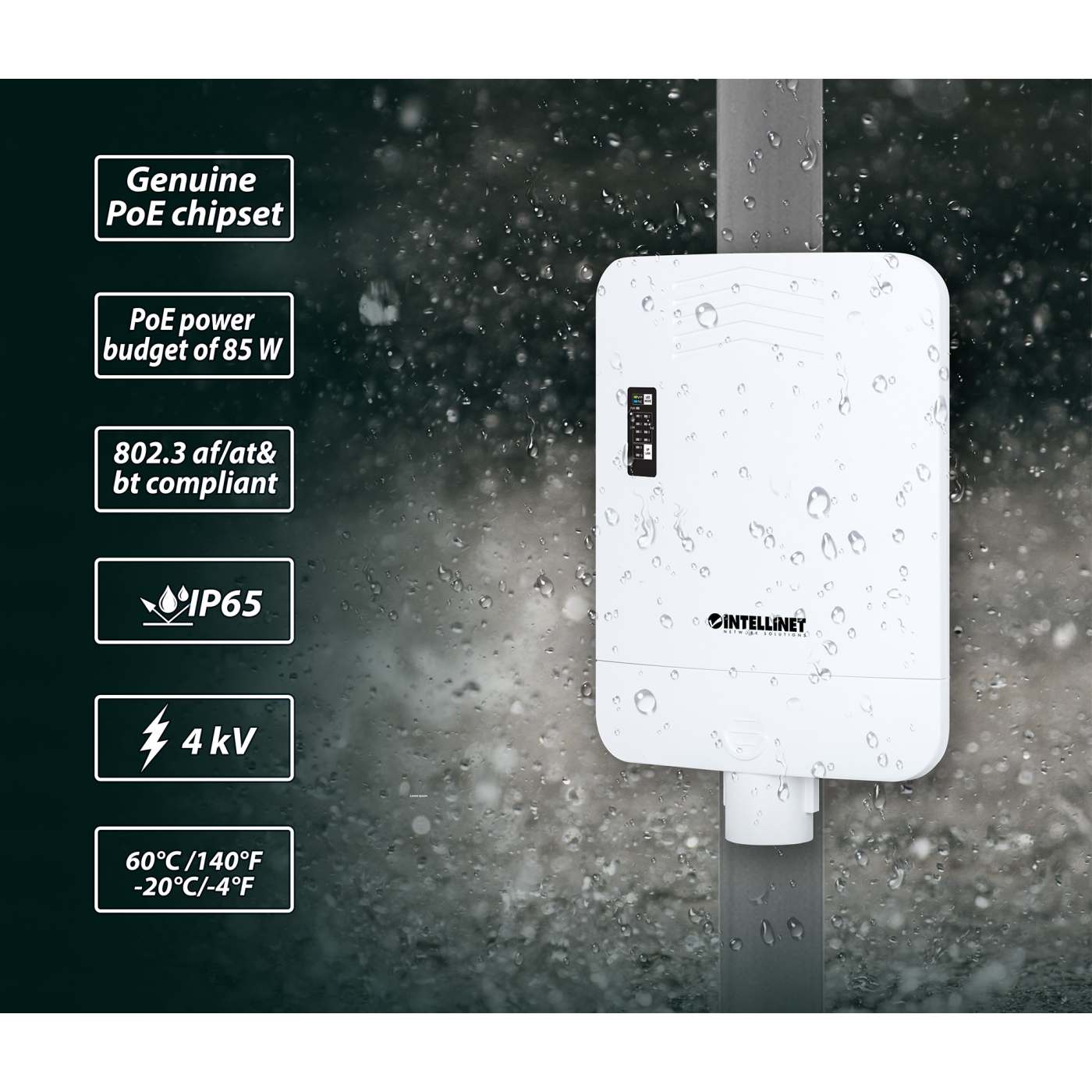 Switch para exteriores de 8 puertos Gigabit Ethernet PoE+ gestionable por web con 2 puertos SFP Image 2