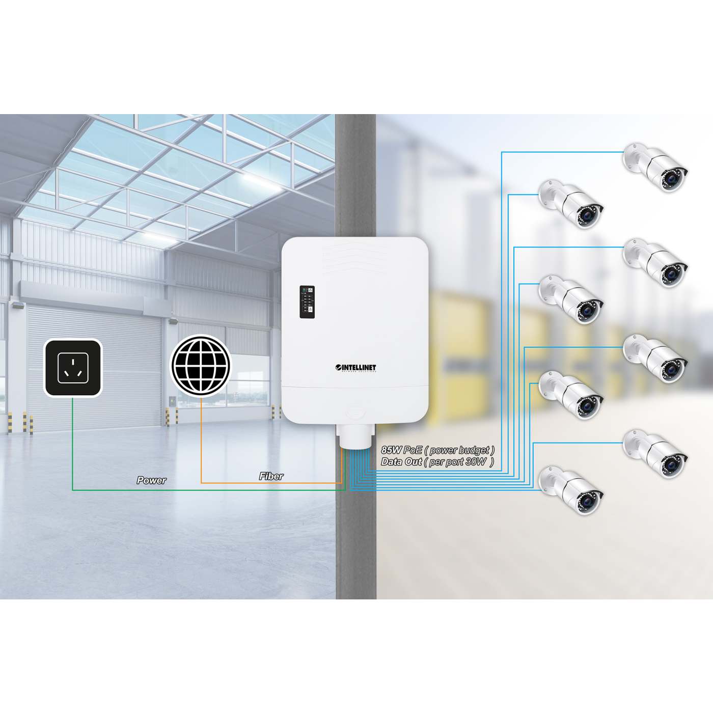 Switch para exteriores de 8 puertos Gigabit Ethernet PoE+ gestionable por web con 2 puertos SFP Image 4