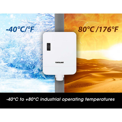 Switch PoE+ de 5 puertos Gigabit para exteriores, puerto de alimentación por PoE y 4 puertos de paso PoE+ Image 7