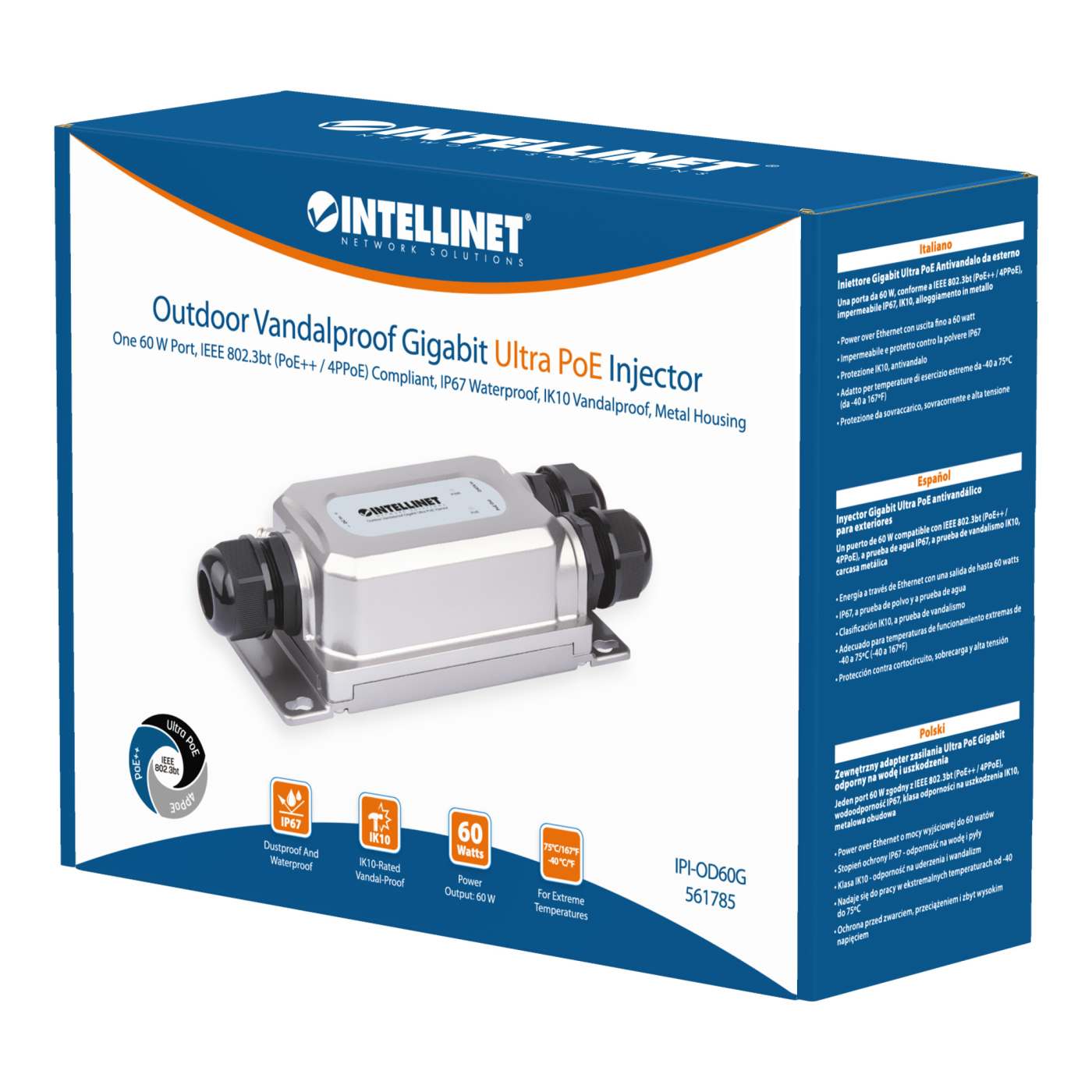 Inyector Gigabit Ultra PoE antivandálico para exteriores Packaging Image 2