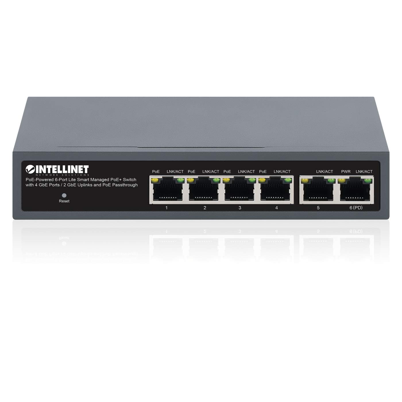 Switch Administrable Lite PoE+ con 4 puertos GbE  y 2 puertos GbE de enlace ascendente y PoE de paso Image 6