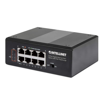 Switch PoE+ con 8 puertos Gigabit (PoE Passthrough) Image 1